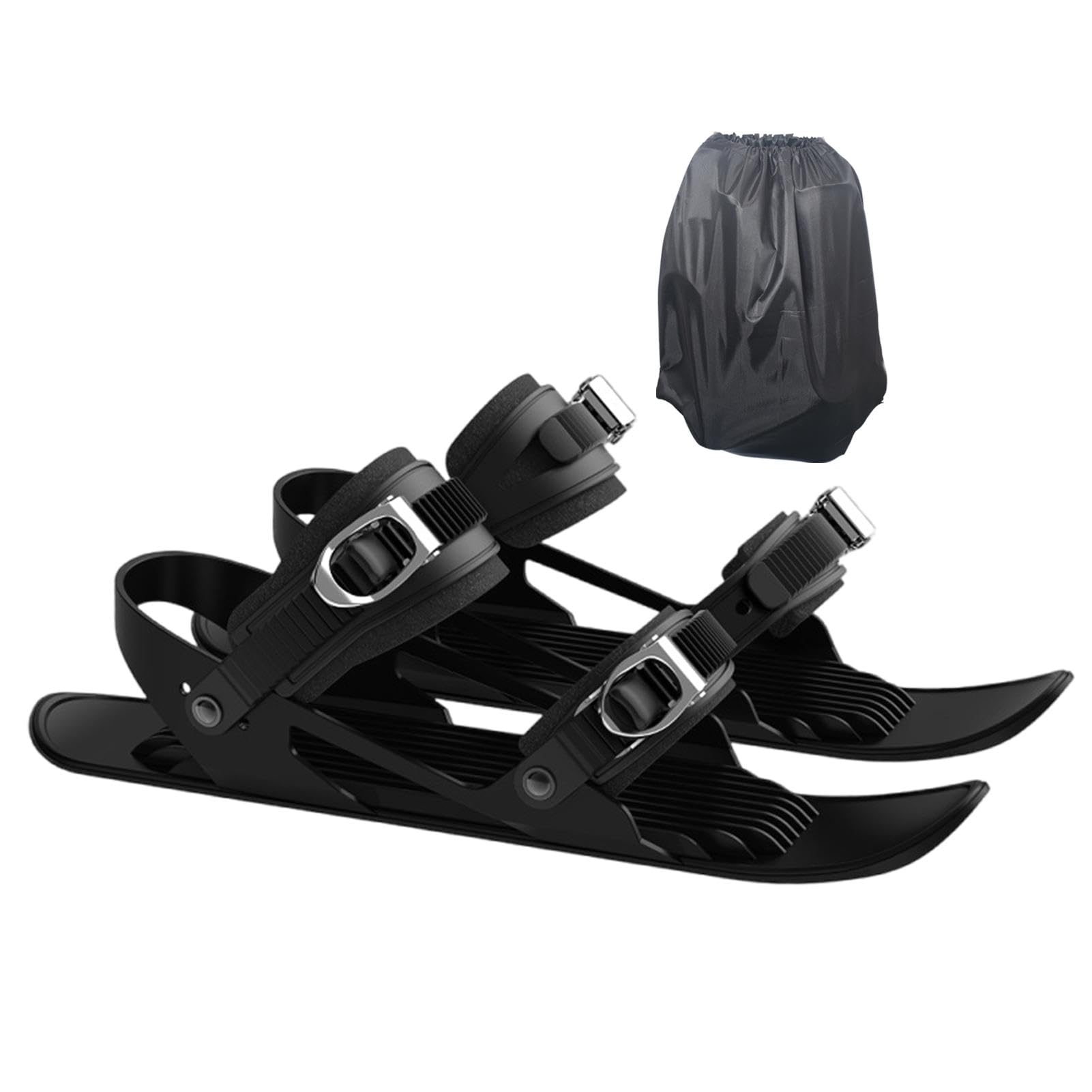 Schneeschuhe für Herren, Schneeschuhe für Damen - Skating-Ski - Rutschfestes Skizubehör mit Tragetasche, multifunktionale, verstellbare kurze Ski für Männer und Frauen, Winterwandern und Trekking-Skir