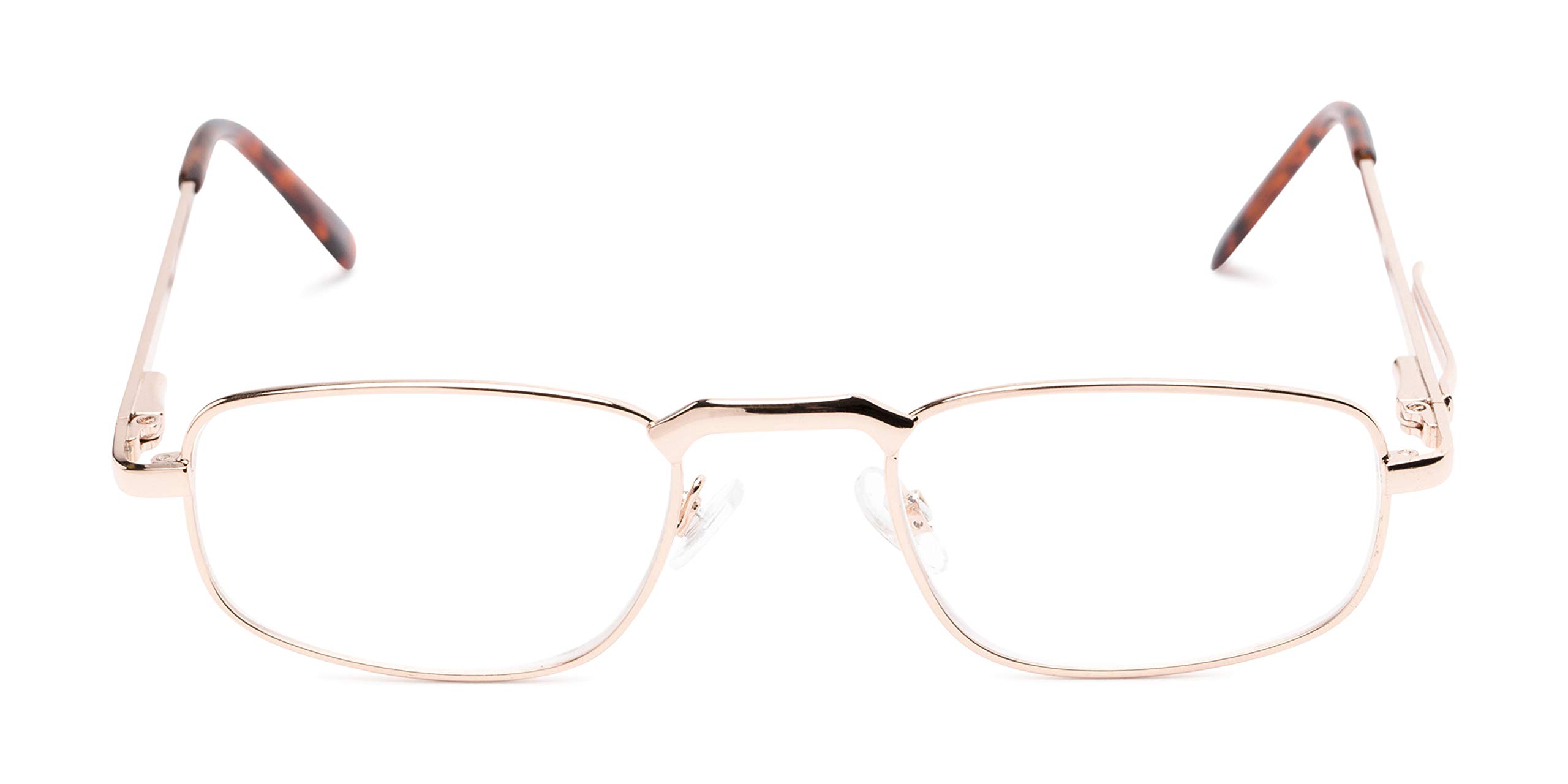 Rectangle Reading Glasses in Gold by Readers.com | The Anderson | +1.75