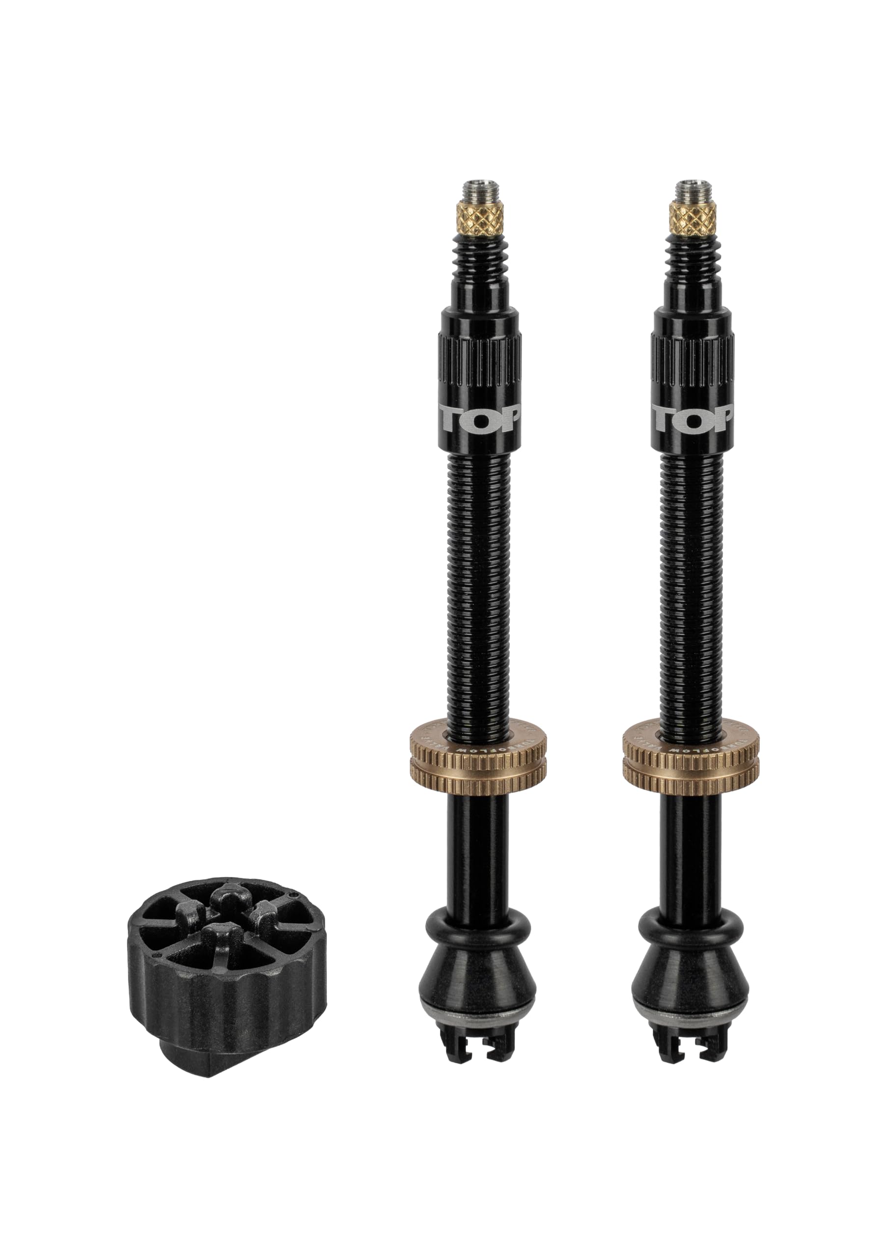 Topeak Turboflow Valve Kit 60mm, Presta, Black