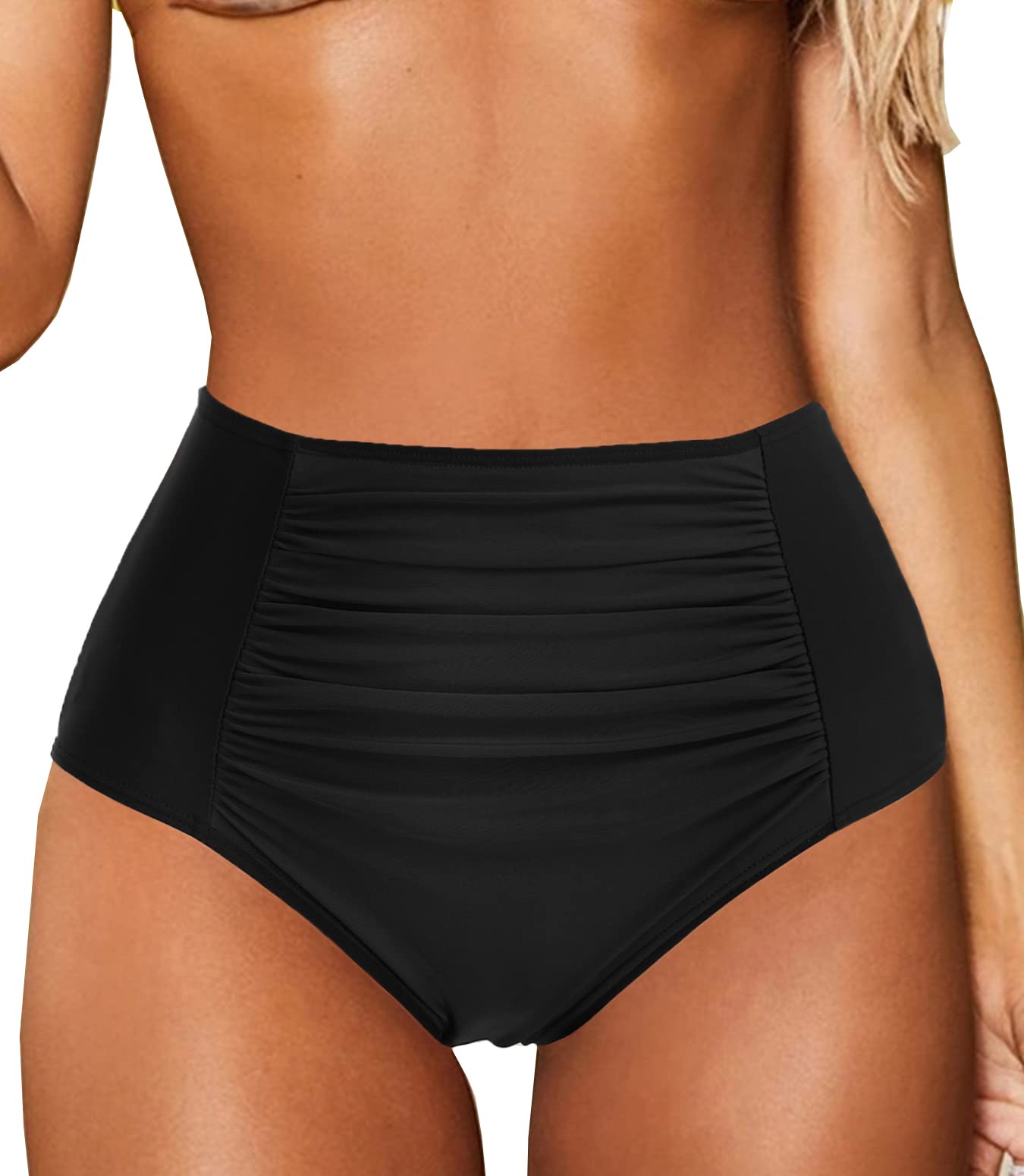 JFAN Braguita de Bikini Mujer Cintura Alta Bragas Bikini Vientre Plano Pantalón la Parte de Abajo Traje Baño Mujer