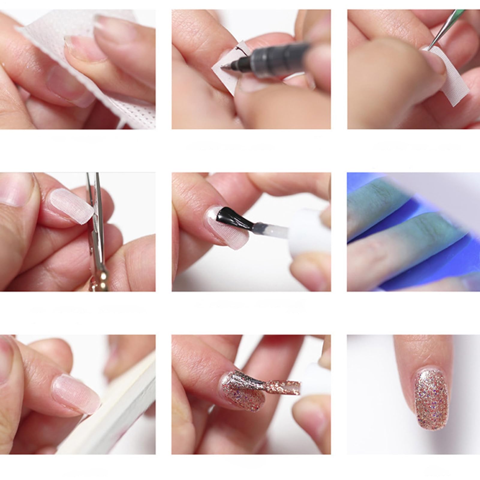 Fascia Seta Fibra Di Vetro Per Unghie – Seta 100 Cm | Riparazione Ungh?e | Strumento Per Manicure Professionale Per Extension Unghie In Gel UV Acrilico | Per Salone E Uso Domestico
