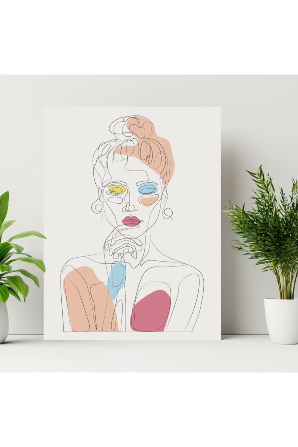 Düşünen Kız Tasarımlı Dekorasyon 30x40 Kanvas Tablo