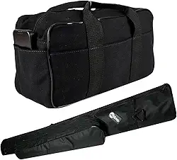 Kit Bolsa de Pesca e Protetor de Varas 1m Transporte Carretilhas Iscas Anzois Tralhas Acessórios Pescaria Nü Bag (Preto)