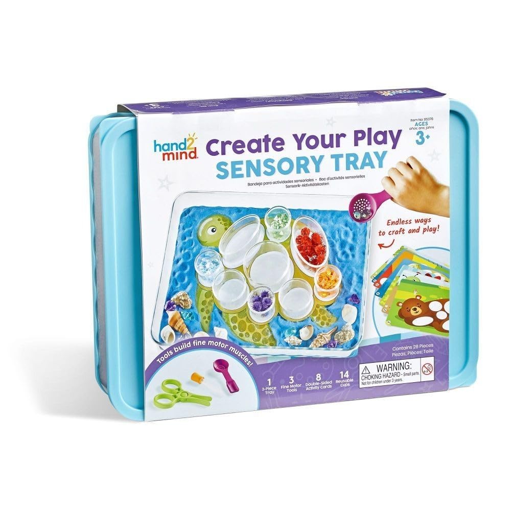 Learning Resources Tacka Sensoryczna do Tworzenia Własnych Zabaw, Zabawa luźnymi elementami, Zabawki rozwijające motorykę małą dla 3-latka, Umiejętność używania nożyczek