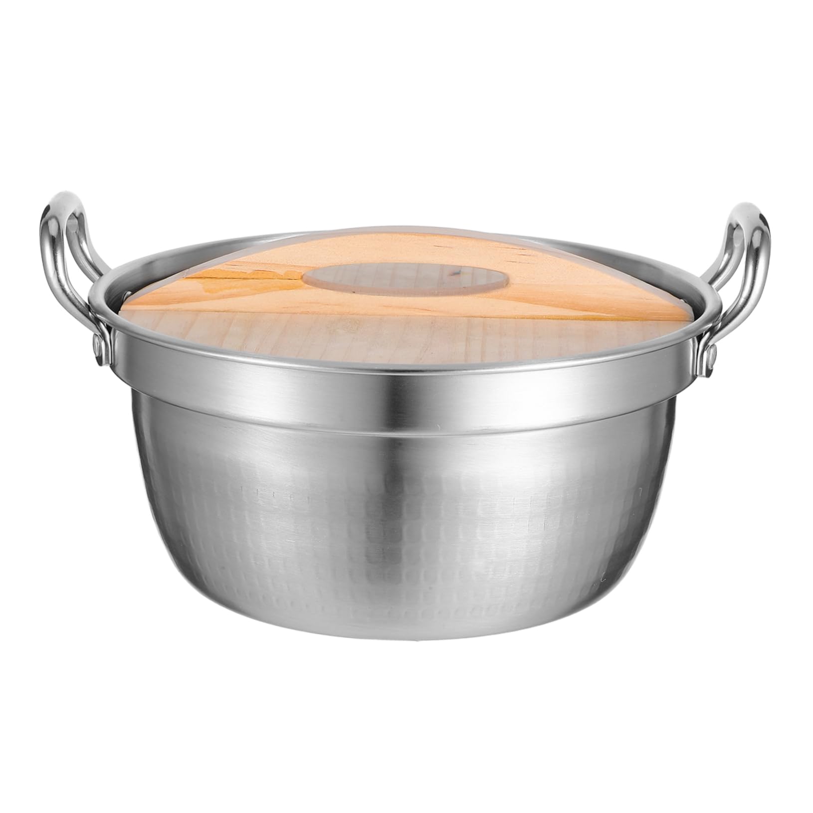 Garneck Stainless Steel Noodle Pot with Lid Double Handle Ramen Cooker Ergonomic Design for Gas and Induction Stoves Capacity Finish