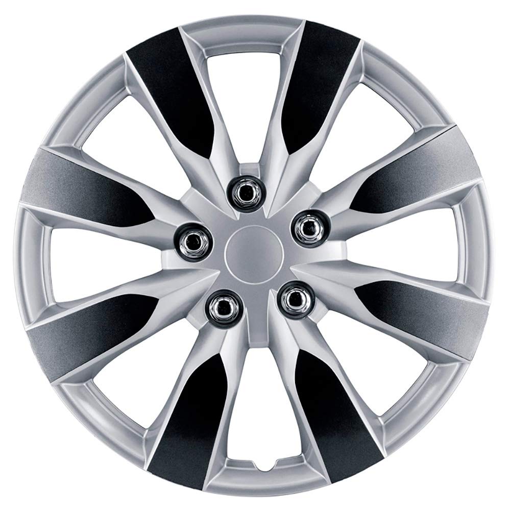 AUTO-STYLE Jeu d'enjoliveurs Arkansas 15-inch argent/gunmetal