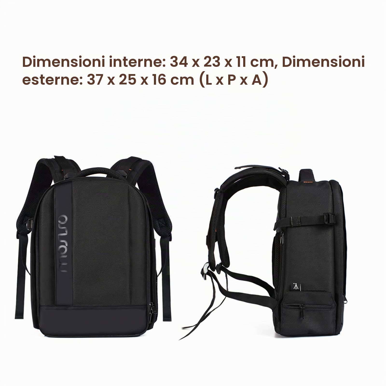 MOSISO Zaino Fotocamera,Zaino Fotografico DSLR/SLR/Mirrorless, Imbottito, | Antiurto, con Inserti Modulari Personalizzati&Supporto per Treppiede Compatibile con Canon, Nikon, Sony etc,Nero