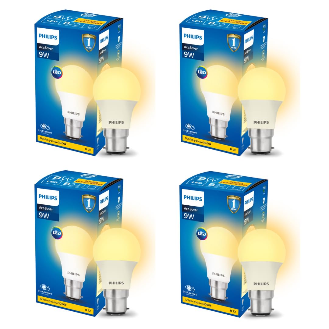 Diwali Sale Philips 9-Watts B22 LED Heat White LED Bulb, Pack of 4, (Ace… Diwali Sale Philips 9-Watts B22 LED Heat White LED Bulb, Pack of 4, (Ace…