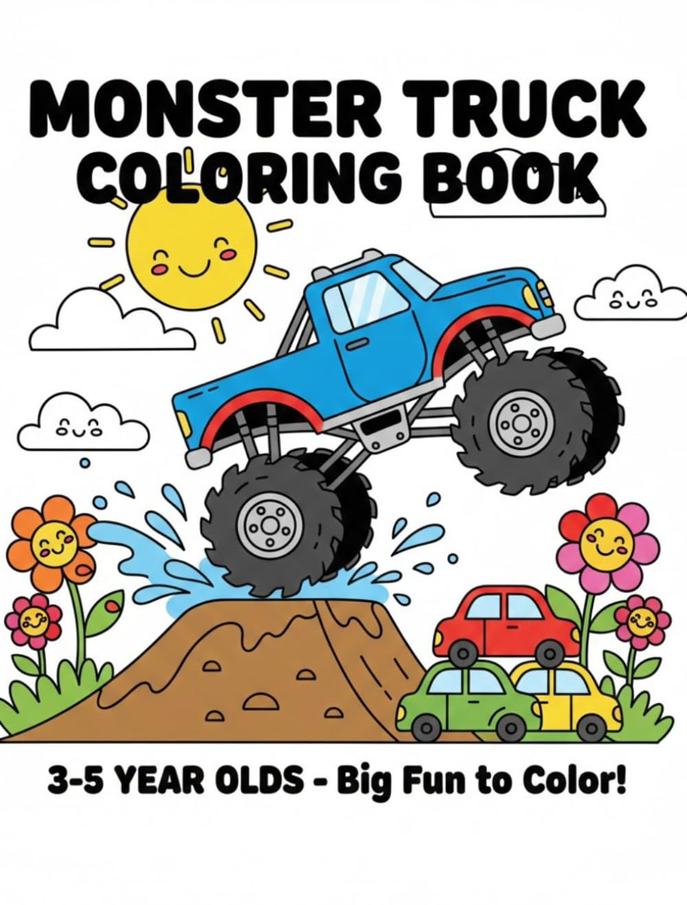 Monster Truck Colouring Book: For Boys and Girls aged 3-5.