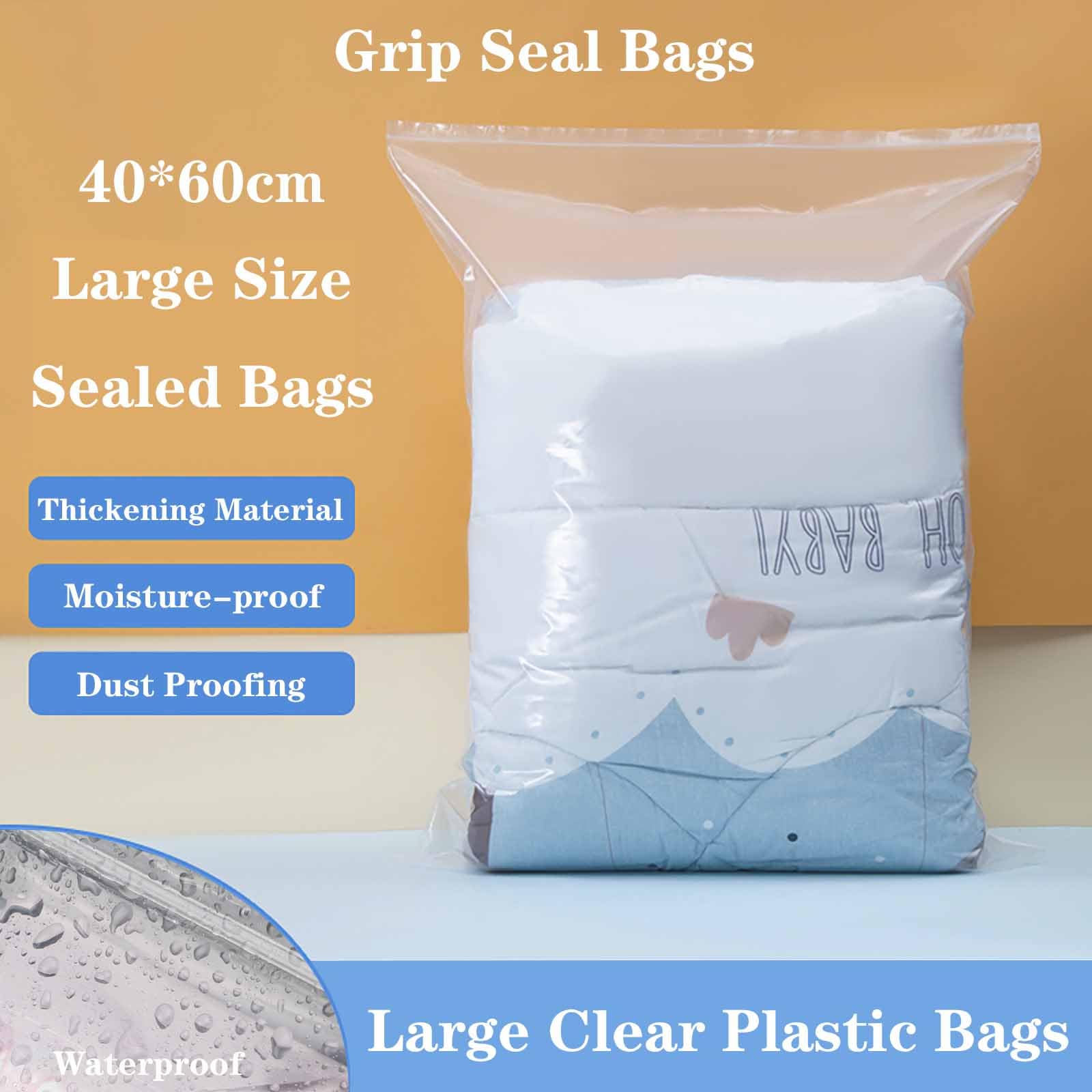 QISF Hersluitbare doorzichtige plastic ritssluitingszakken, grote verzegelde zak, perszegelzakken, gripzakken, dik en robuust, grote verzegelde zakken voor dekbedden, dekens, kledingopslag, Wit, 30 QISF Hersluitbare doorzichtige plastic ritssluitingszakken, grote verzegelde zak, perszegelzakken, gripzakken, dik en robuust, grote verzegelde zakken voor dekbedden, dekens, kledingopslag, Wit, 30