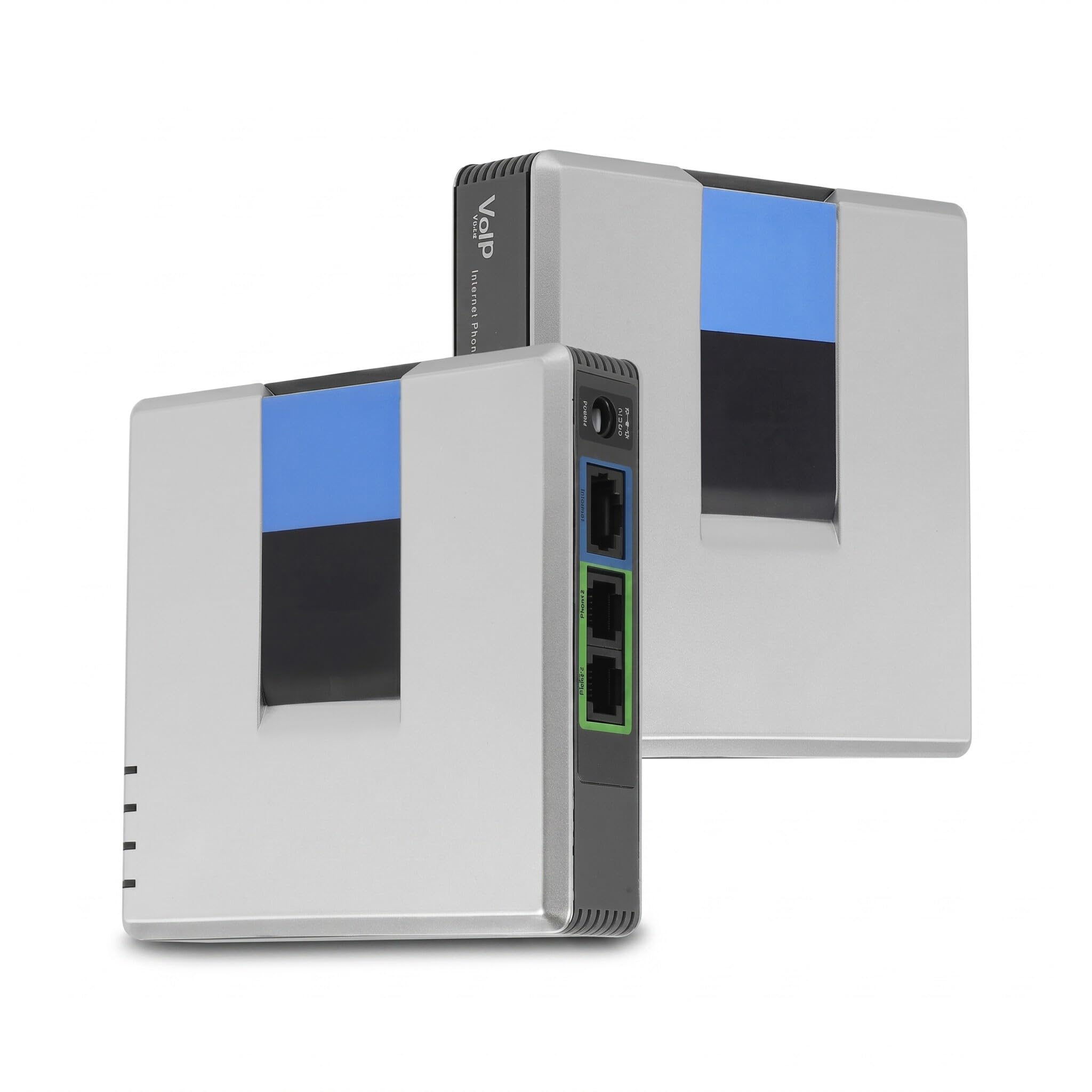 Adattatore per telefono Internet, VoIP Gateway Internet Phone 2 Porte Adattatore Cavo SIP RJ45 per PAP2T(Spina UE)