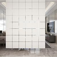 Vista 6 de Yizunnu Divisor de habitación colgante, división de paneles blancos de bricolaje, 12 piezas de pantalla de panel de madera y plástico, separadores