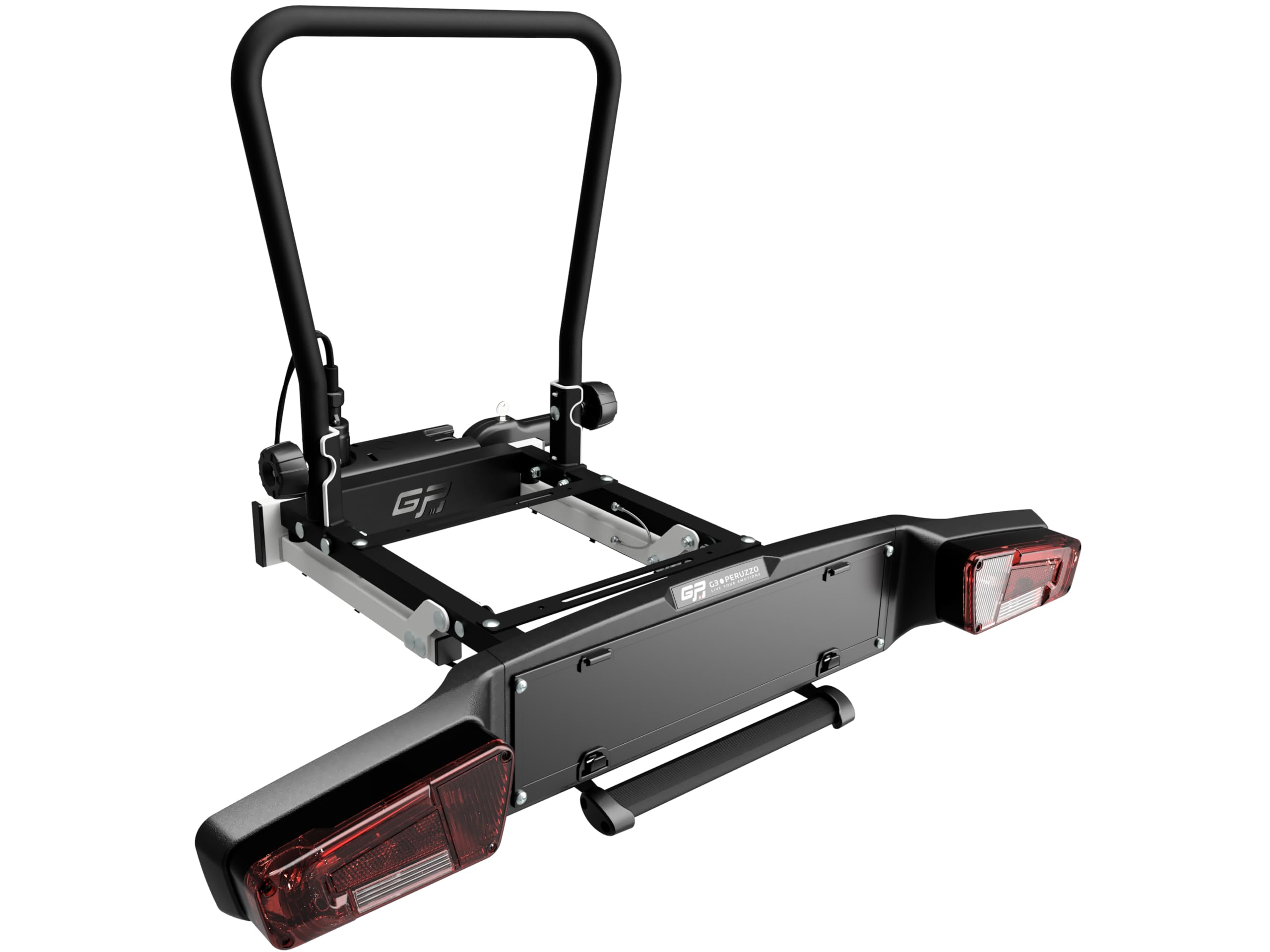Peruzzo GP Saturn Modular Tow Ball Base – Transformable Platform for Bike Rack, Cargo Box, Basket or Ski Rack – Quick‑Fix 2‑Minute Setup, Tilting Design, Key‑Lock Security, 60 kg Capacity