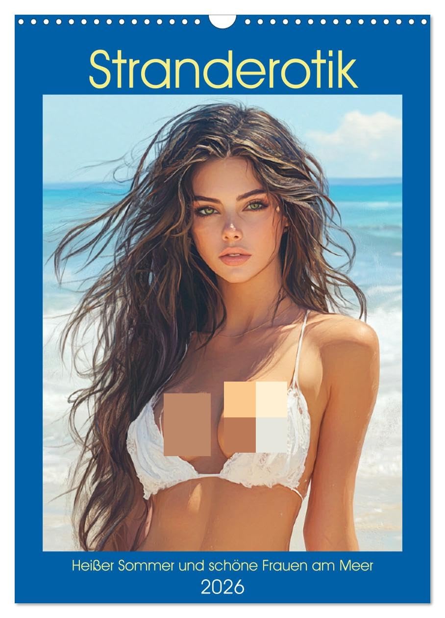 Beach eroticism. Hot summer and beautiful women by the sea UK-Version (Wall Calendar 2026 DIN A3 Portrait), CALVENDO 12 Month Wall Calendar โ image 1
