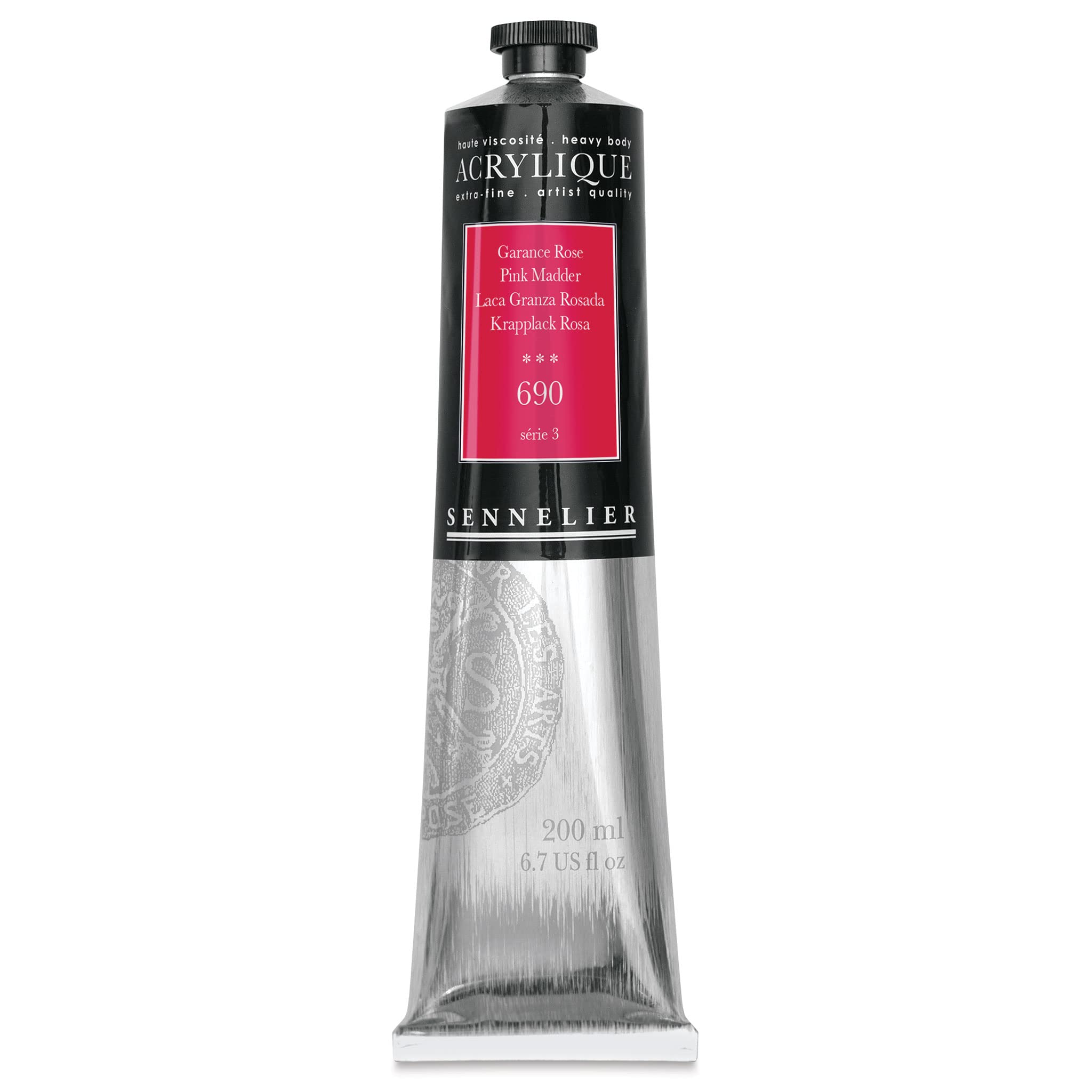 Sennelier Extra-Fine Artist Acryliques - Pink Madder, 200 ml tube