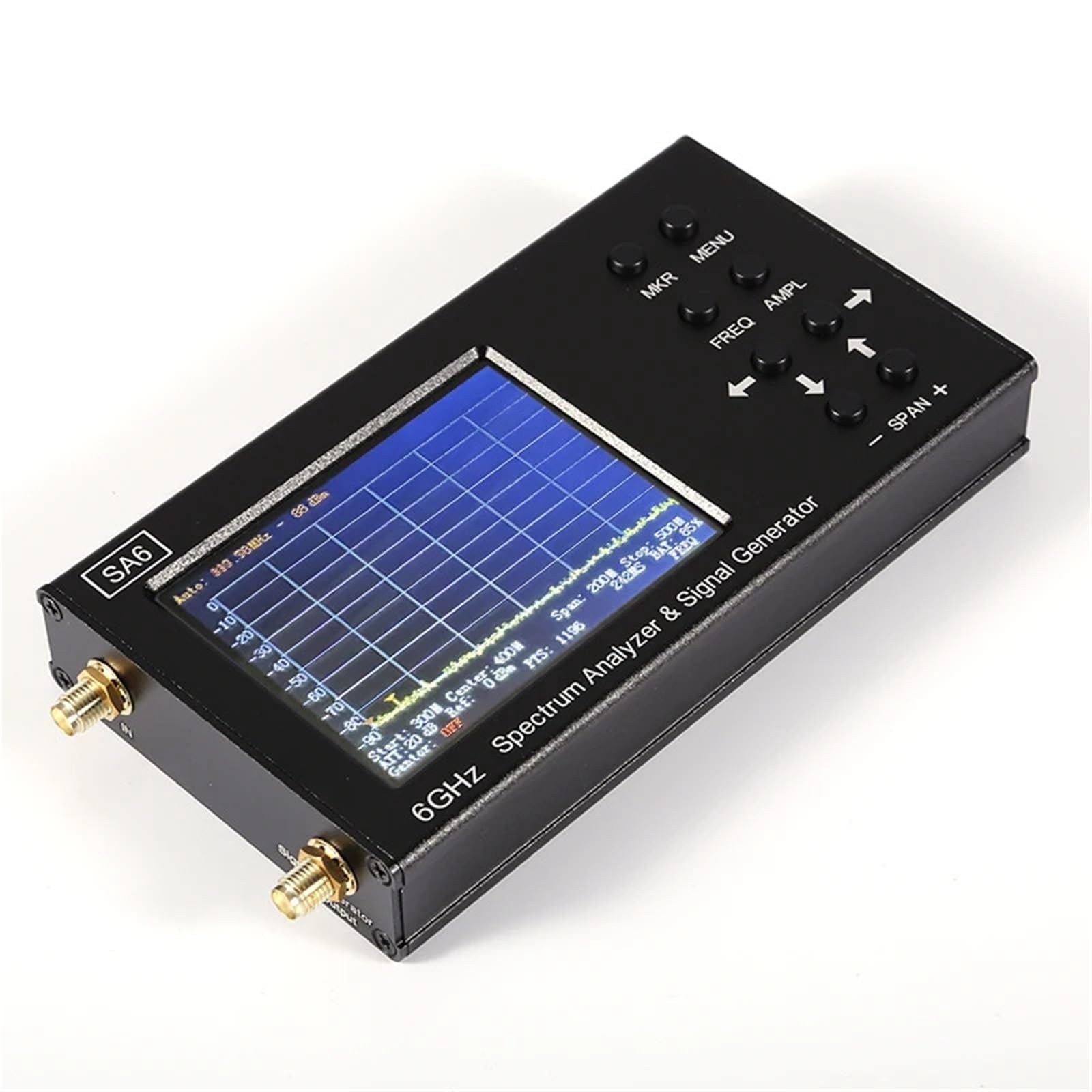 Network Analyzer, SA6 Handheld Spectrum Analyzer Reusable WiFi CDMA Signal 6G Tester 3.2 Inch Touched Screen Tester for Precision Measurement
