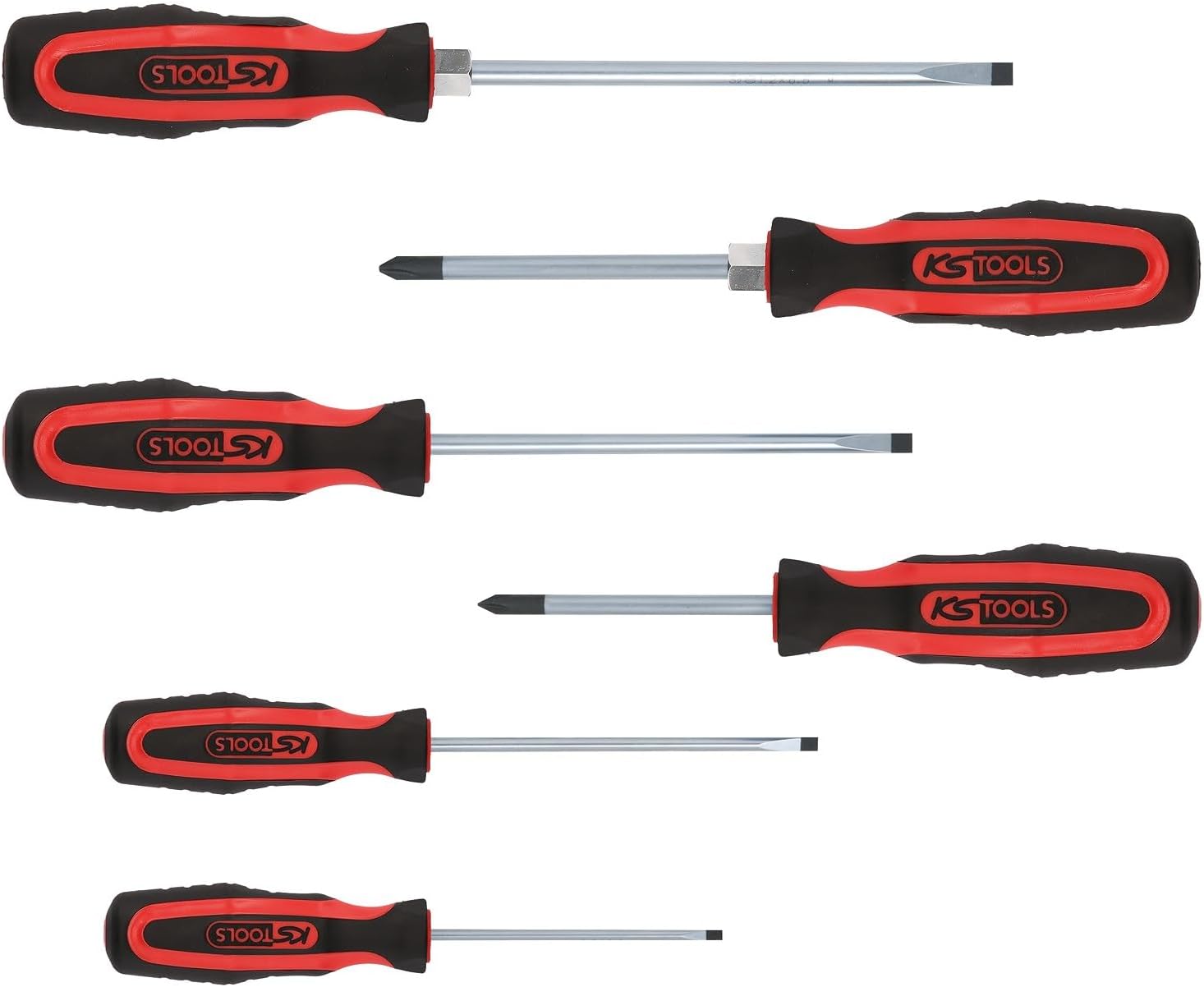 KS TOOLS ERGOTORQUEplus Screwdriver Set, Slot+PH, 6 pcs