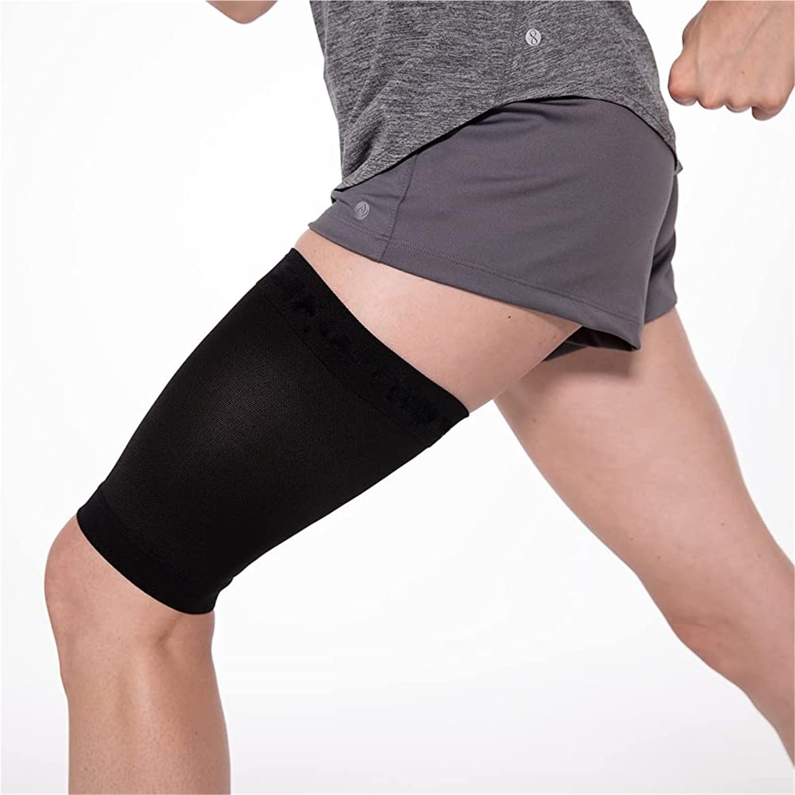 1 par de mangas soporte compresión for muslo y pierna | Protector de muslo delgado y transpirable con correas de protección solar deportiva unisex