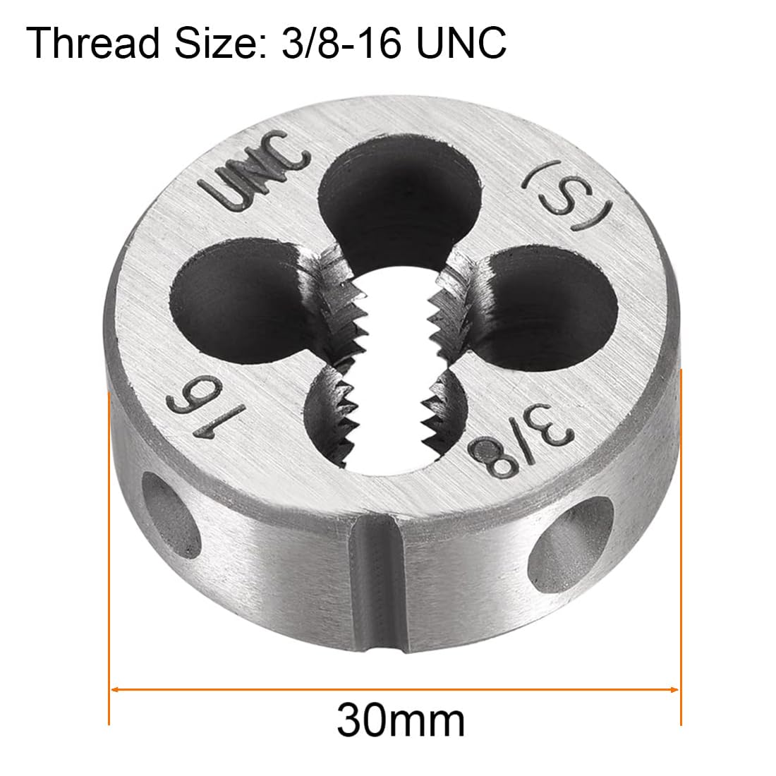 TA-VIGOR 1pc 3/8-16 UNC Metric Adjustable Threading Die - Image 2