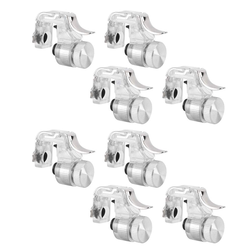 Controller di gioco mobile PUBG, 8 Pcs R11 Pulsante per assistente a quattro dita a quattro dita Controller per grilletto per riprese mobili per PUBG, Joystick per giochi mobili smartphone(Argento)