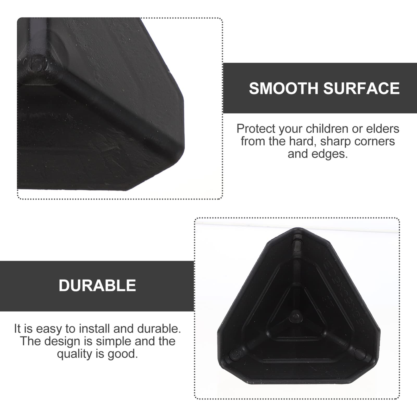 Protezione per Angoli in Plastica Nero 200 Pezzi per Mobili e Porte, Struttura Resistente per Protezione Durante Trasporto e Imballaggio