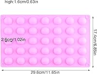 Vista 2 de 35 moldes de silicona semicírculo de la cavidad mini semi de la esfera de los moldes del silicón del semicírculo para el chocolate del caramelo