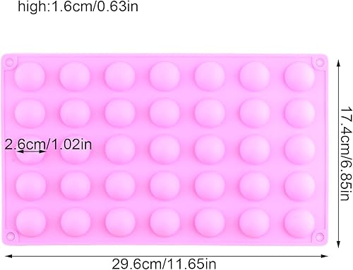Miniatura 2 de 35 moldes de silicona semicírculo de la cavidad mini semi de la esfera de los moldes del silicón del semicírculo para el chocolate del caramelo