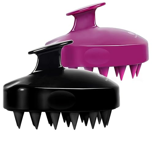 Miniatura 3 de HEETA Masajeador de cuero cabelludo para el crecimiento del cabello, cerdas de silicona suaves para eliminar la caspa y aliviar la picazón,