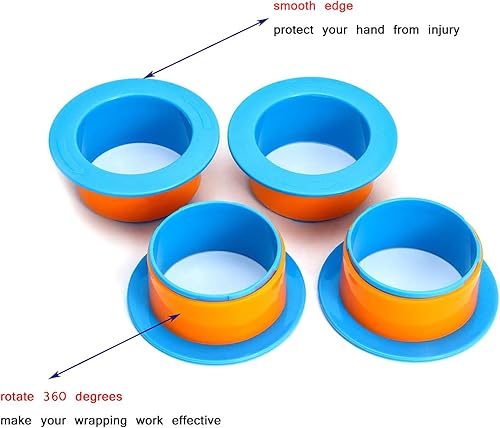 Miniatura 6 de 3 pares de película elástica de plástico protector de mano, mango protector de película elástica, extractor de película manual, compatible con