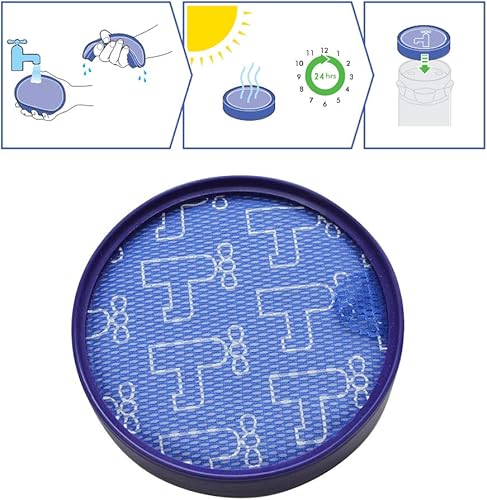 Miniatura 6 de EZ SPARES Reemplazo de piezas de vacío compatibles para Dys DC25 Filtro de prefiltro enjuagable Pre Motor #DY-919171-02 Kit de limpiadores de vacío