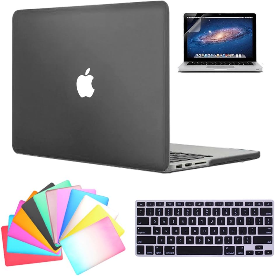 MacBook Pro 13 Case 2016 A1706/A1708,Anrain 3 in 1 Ultra Slim Snap On Hard Shell Protective Cover for 2016 MacBook Pro 13" inch with Retina Display fits Touch Bar & Touch ID,Black