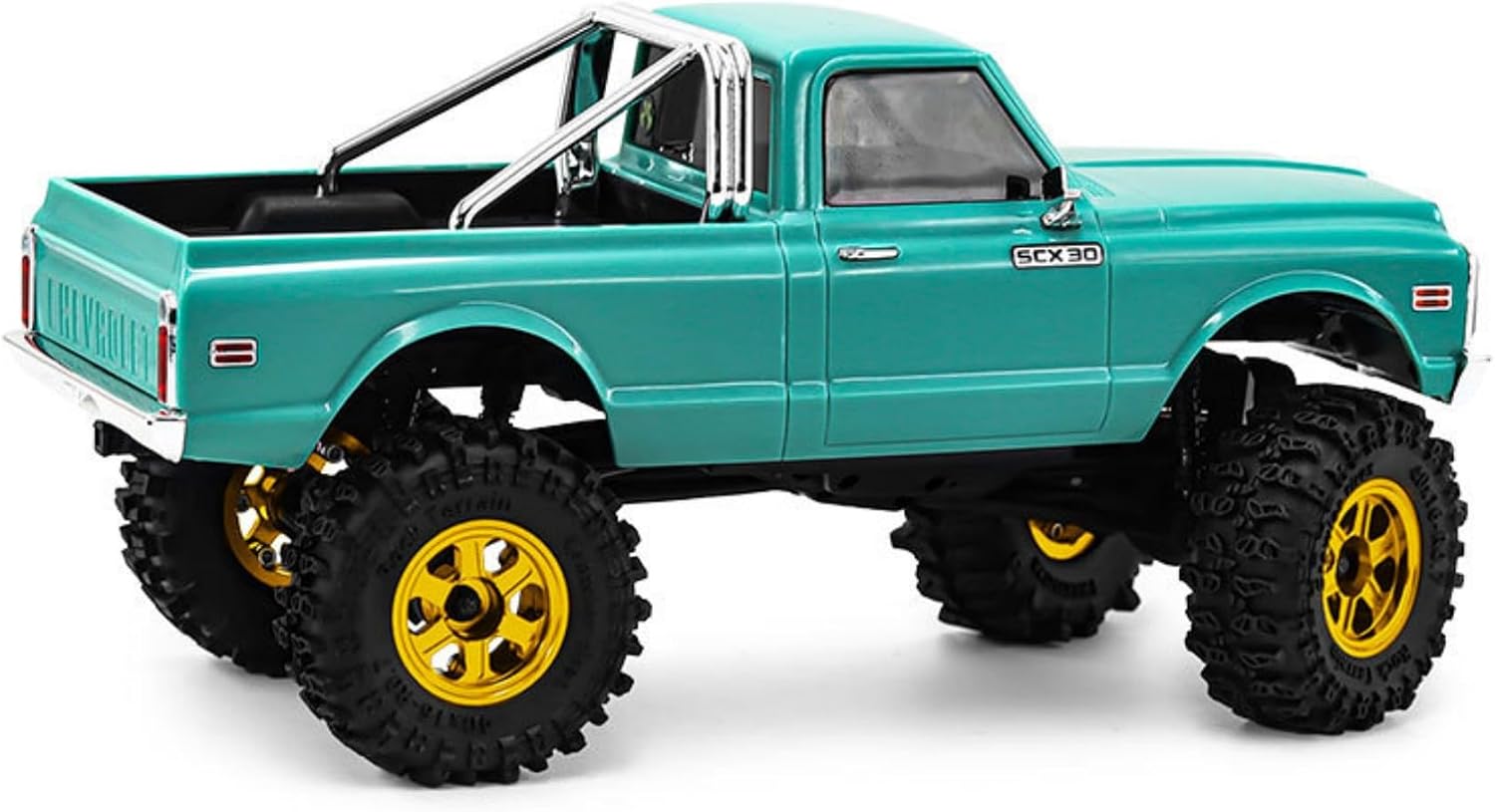 0.7 RC Tires OD 1.57" Super Soft 1/30 1/32 Crawler Rubber Wheel Tyres With Foam Insert For 1:30 1:32 RC Crawler Car Axial SCX30 Upgrades Parts 0.7" inch Beadlock Wheels Rims 4PCS (A Tires)