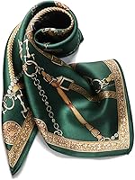 ANDANTINO 100% Mulberry Silk 21" Square Scarf - Lightweight Breathable Neckerchief, Digital Printed Fashion Accessory, Gift Packed