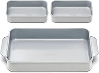 Vista 33 de Caraway Molde rectangular pequeño antiadherente de 9" x 6.5", no tóxico, sin PTFE ni PFOA, núcleo de acero aluminizado, bandeja para hornear