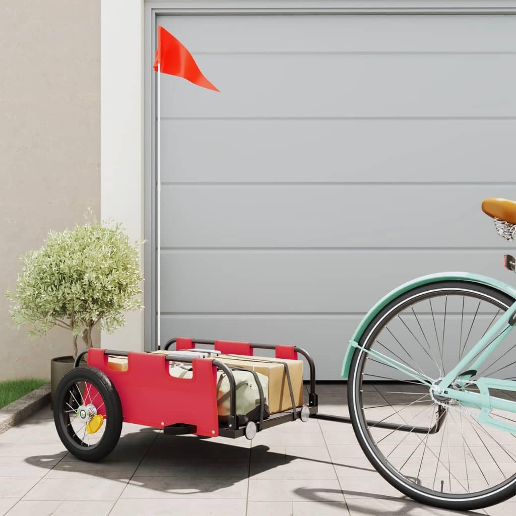 Mangloder Remolque de Bicicleta Azul de Tela Oxford y Hierro Carga Máxima, Construcción Robusta, Resistente A La Interior, Plegable, Adecuado para Niños, Mascotas, Equipaje y Transporte, Duradero