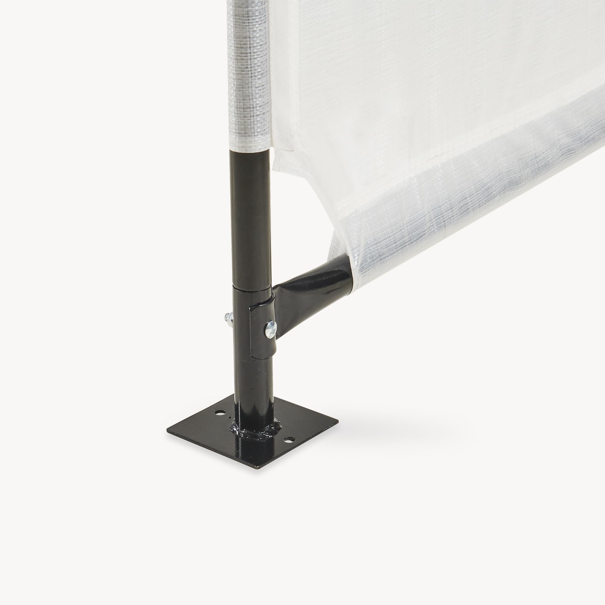 [en.casa] Tienda de Campaña para Perros Valevali para Jardín Caseta para Mascotas con Techo y Paredes Laterales Estructura de Acero Lona Impermeable 122 x 122 x 90 cm - Negro/Blanco