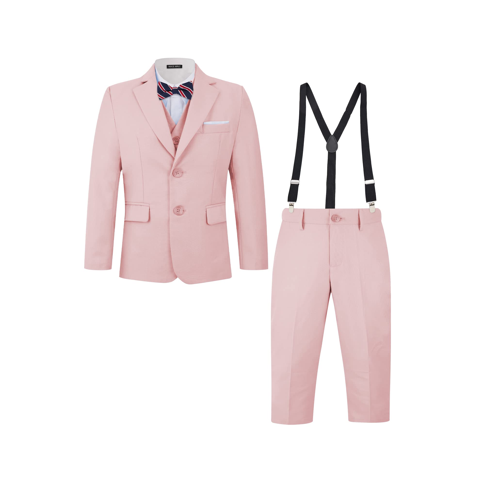 MAGE MALE Boys Multiple Colour Formal Dress Suits 5 Piece Set