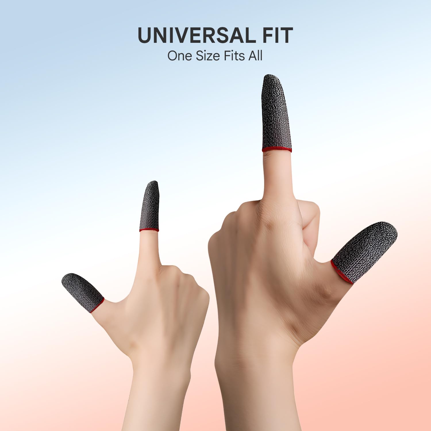 Humble® Mobile Gaming Thumb & Finger Sleeves, Anti-Slip Sweat-Proof High Precision Touch-Sensitive for PUBG, BGMI, COD Mobile & Free Fire - Breathable, Washable & Universal Fit – 2 Pairs (4 Pcs) — Amazon image 5