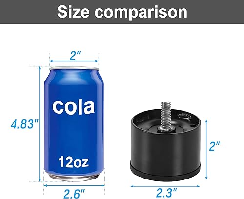 Vista 25 de Reemplazo de patas de cama de metal de 7 pulgadas para marco de base de cama eléctrico ajustable, patas de cama atornilladas