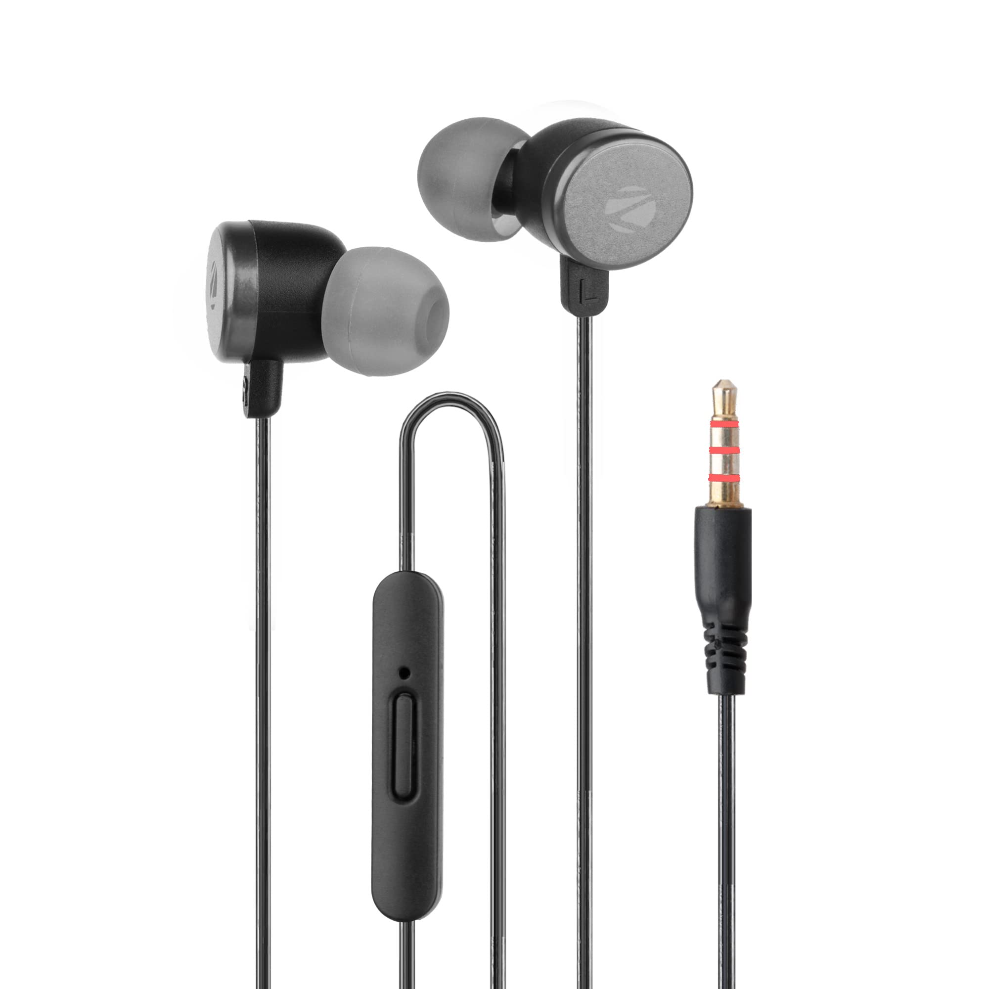 ZEBRONICS Zeb-Bloom Wired Headphones with 3.5mm Jack and 1.2m Cable (Black+ Metal Grey)-image-25