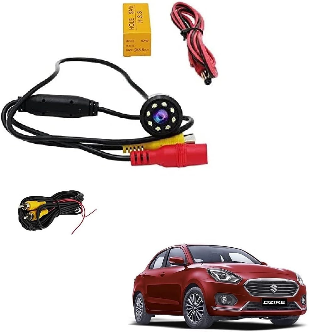 Auto Addict Reverse Parking Camera Car Rear View(Waterproof,LED,Night Vision) for Maruti Suzuki Swift Dzire New 2020