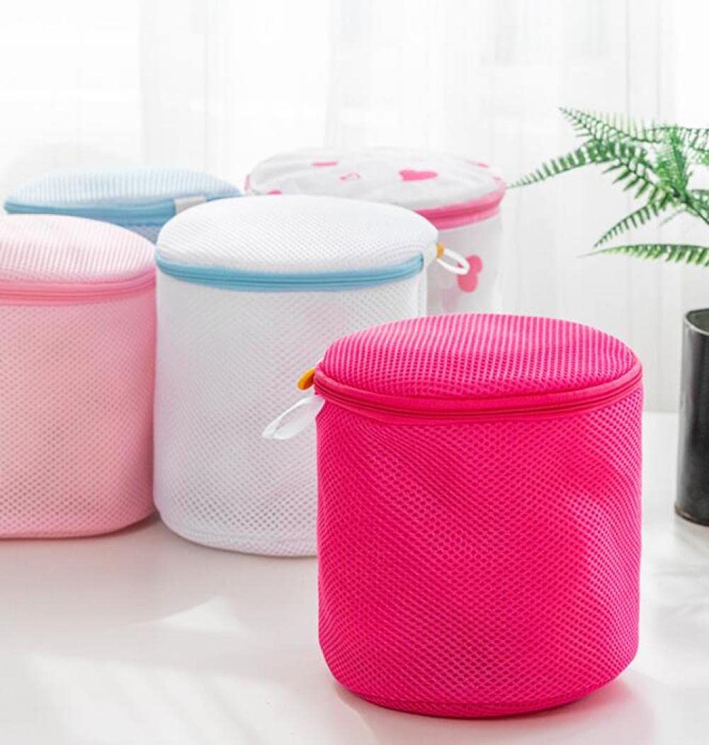 NOBRIM Set mit 4 Wäschesäcken für Feinwäsche Nützliches Mesh-Netz BH-Wäschebeutel Reißverschluss-Wäschebeutel BH-Waschmaschine Sockenbeutel Hält das Tuch in der Waschmaschine in Form 17x17cm