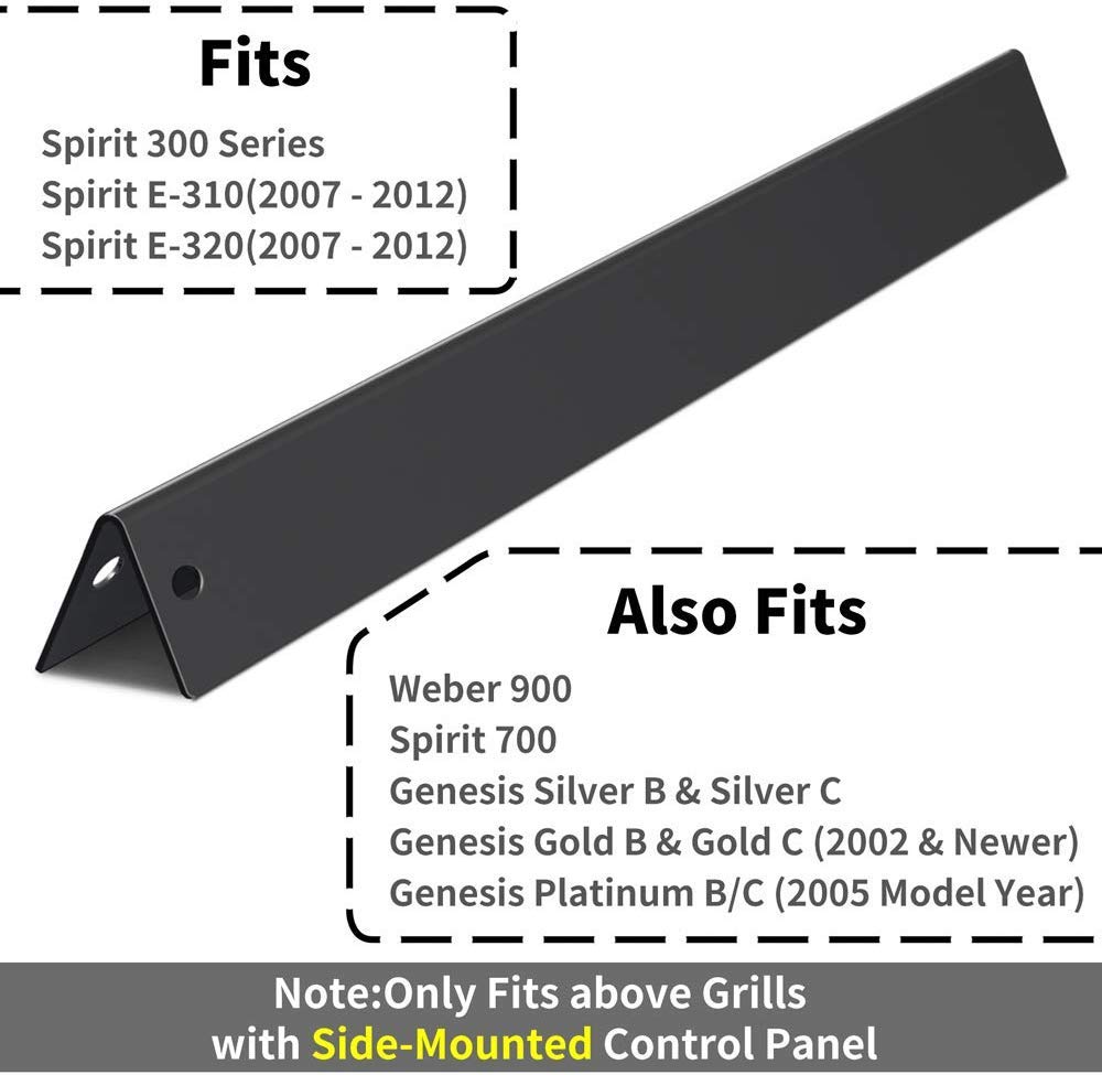17 GA Barre per aromi Pesanti per Weber Serie Spirit 300, Spirit E310, E320, Spirit 700, Genesis Silver Gold Platinum B/C, Weber 900 Grills, Heat Plates for Weber 7536, 7537