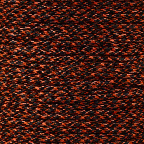 Paracord Planet 550 Paracord – Camo Colors – Ideal for Fishing Lines, Snares, Bracelets, Emergency and Survival Situations (250 Feet, Neon Orange and Black Camo)