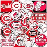 25 PCS Cincinnati American Reds Baseball Stickers for Water Bottle, Laptop, Bicycle, Computer, Motorcycle, Travel Case, Car Decal Decoration Sticker