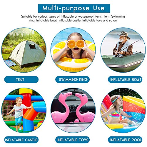 Zonon 20 Pieces Tpu Inflatable Patch Repair Kit Self Adhesive Pool Patch Repair Patches Kit Air Mattresses Pool Patch Repair Tool For Inflatable Toys Swimming Pools Ring Inflatable Boats(Transparent) #TOP5