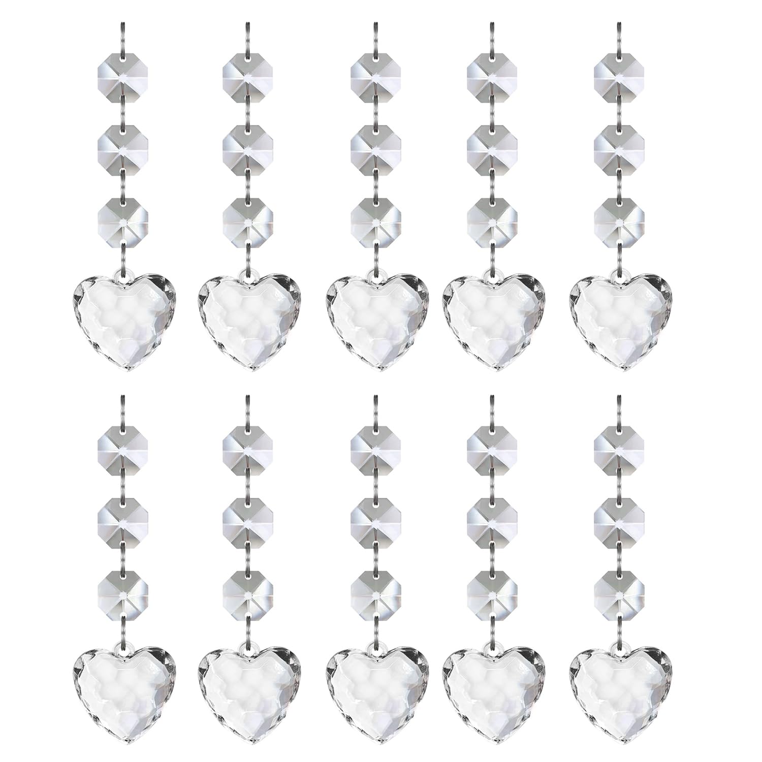 UCLEVER Ciondoli Acchiappasole In Cristallo | 10 Pezzi, 30mm | Per Decorazione Finestre E Giardino - Foto 11