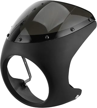 Bikini Cowl ABS Fairing Motorcycle Headlight Cover Matte Black + Black Cover