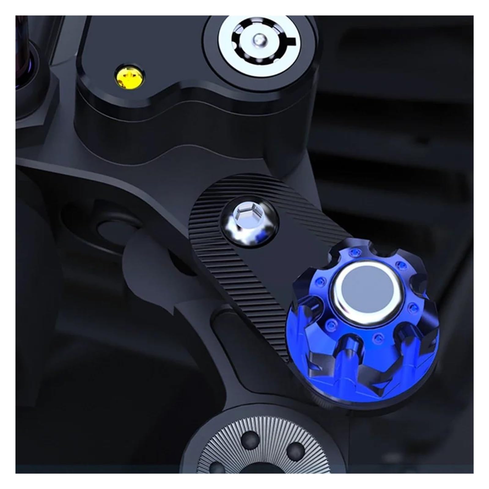 Blocage du Levier De Frein Interrupteur De Frein De Stationnement De Moto, Verrouillage De Commande Semi-Automatique pour Levier d'embrayage De Frein d'origine pour Yam&AHA(Blue)
