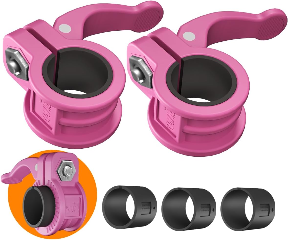 Mini Barbell Clips 1 inch I Multi-Size Adjustable Barbell Collar I 1 inch Barbell ClampsIQuick Release Weight Clips Pair of Locking for Dumbbell Bar
